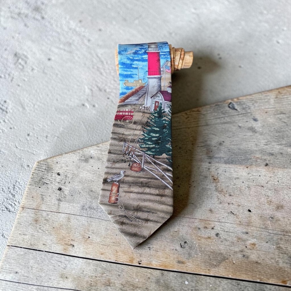 Vintage Tango By Max Raab Americana Series Barneget Bay CIRCA 1800 Men's‎ Tie